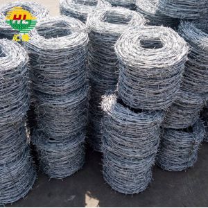 China 350mm Coil Diameter Galvanized Barbed Wire Corrosion Resistance on sale