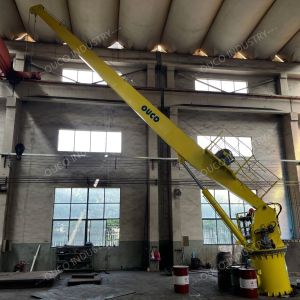 3t15m HydraulicStiff Boom Lifting Points Jib Marine/deck Crane