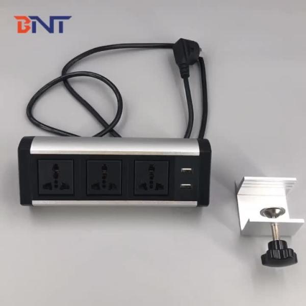 Quality office funiture power and data center/table top desk edge mount universal power socket and usb data charging for sale