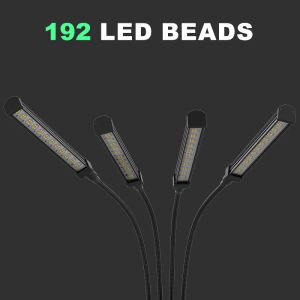 96W 4 Head Floor LED Plant Lamp Floor Stand Grow Light With Controller IP44