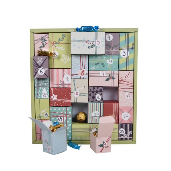 Quality Handmade Recycled Blank Fillable Advent Calendar Boxes Multipurpose for sale
