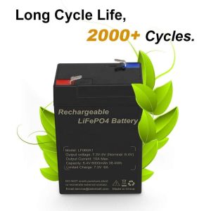 Lithium Iron Phosphate Deep Cycle LiFePO4 Battery Lithium 6V 6Ah 6.4V For Toys