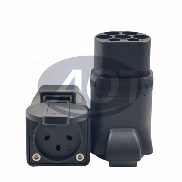 User-Friendly AOTAI EV Charger Type 2 to Israel Type H Socket EV Plug Convertor Connector adapter Meets AS/NZS 33112
