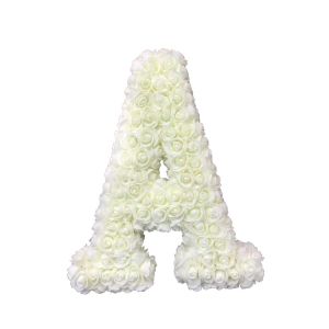 China New arrival Foam rose letter from A to Z 38cm PE Rose Flower Letter For Wedding Decoration A-Z Rose Letter on sale