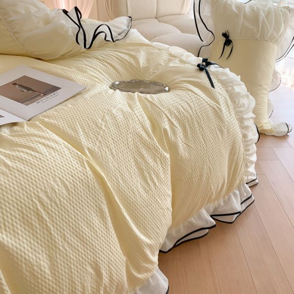 Solid Pattern King Size Designer Bedding Sets Comforter Sets for Home and Bedroom