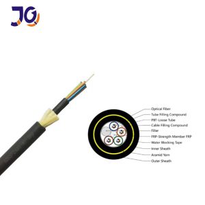 Wholesale Jiqian Factory ADSS Self-Supporting Optic Fiber Cable 12 24 48 Core Span 120m Fiber Optic Cables G652D ADSS 567 Core from china suppliers
