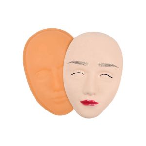 3D Eyebrow Lip Microblading Silicone Practice Skin Makeup Mannequin Head Tattoo