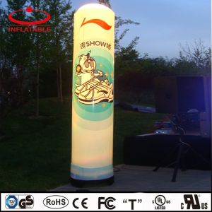 Custom Logo Inflatable Column 3.5m Advertising Classic With Light