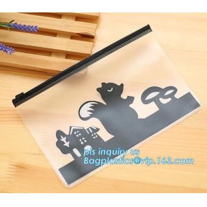 For Document or Swimwear pp plastic zip lock bag, zipper frosted PVC underwear