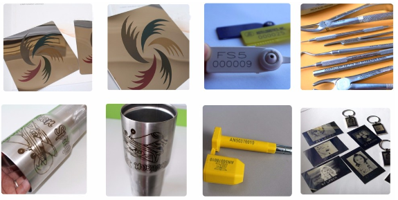 Ipg Colorful Fiber Laser Printer With Galvenometer Head , Lifting Type