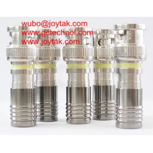 BNC compression connector 75ohm BNC male coax connector all brass for RG6 Coax