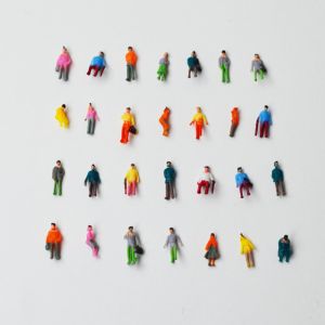 1:150 ABS plastic scale model painted figures 8mm for model building materials