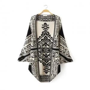 China European fashion  jacquard shawl knitting cloak double side wear  womens' fashion sweater on sale