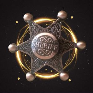 Hexagonal Neptune Sheriff's Badge Fidget Spinner for ADHD ADD Relief and Anti