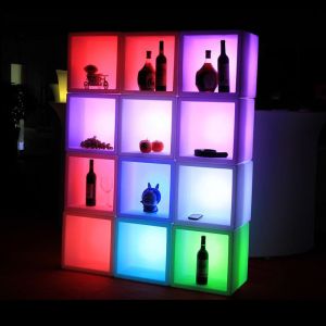Wholesale Rechargeable Waterproof Plastic LED Square Ice Bucket for Pub from china suppliers
