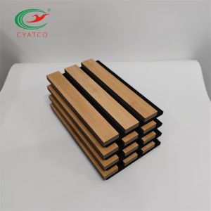 Fire Resistant MDF Wood Panel Veneer 3D PET Composite Sound Absorbing