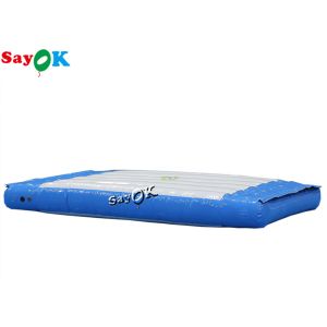 Blow Up Water Toys 2m Blue And White Inflatable Jump Pad For Kids Amusement