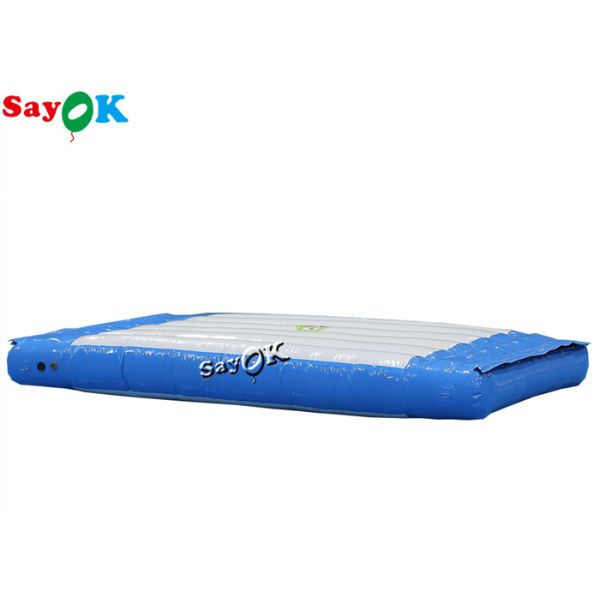 Blow Up Water Toys 2m Blue And White Inflatable Jump Pad For Kids Amusement