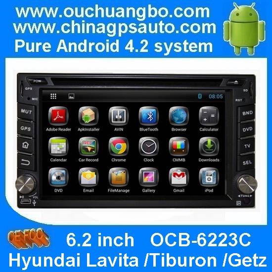 Ouchuangbo Capacitive Screen Android 4.2 for Hyundai Lavita /Tiburon /Getz Car Stereo GPS Player OCB-6223C