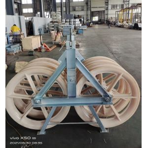 822mm Tandem Pulley Stringing Blocks For Overhead Line Transmission