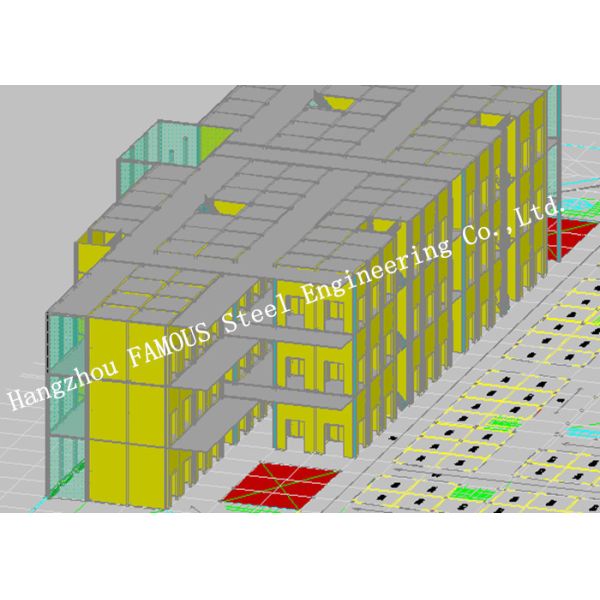 Quality Architectural and Structural Engineering Designs , High Level Office Steel Structure Building for sale