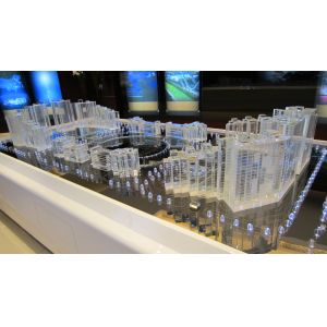 Transparent Architectural Scale Model Multi Building Scale Model For Real Estate