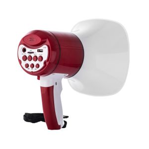 15W Rechargeable Plastic Megaphone with Communication Optical Input and Display