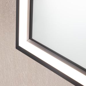 Acrylic Frame Led Strip Bathroom Mirror Touchable Screen Customizable