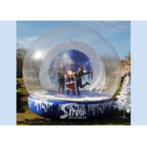 3 meters transparent human giant inflatable Christmas snow globe for festival