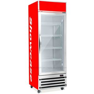 350L Upright Display Fridge , Auto Defrost Refrigerated Display Cooler
