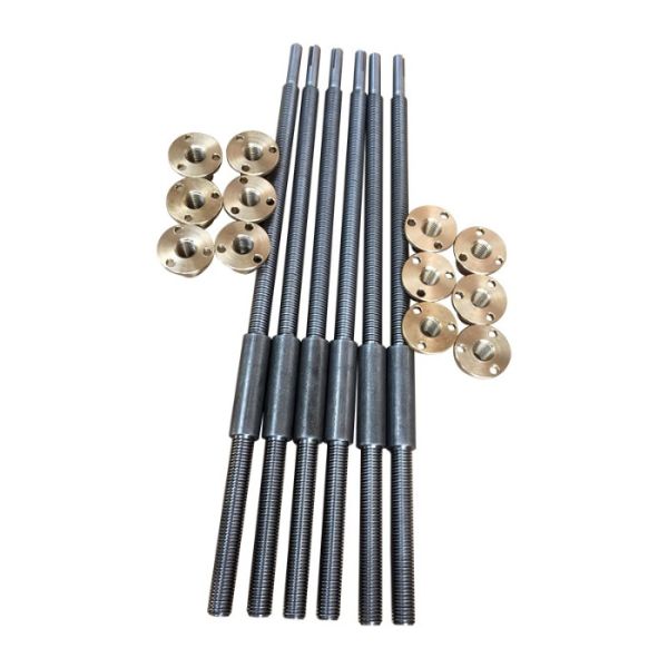 304 Stainless Steel 8mm T8 Long Acme Cnc Trapezoidal Lead Screw Anchors Assembly For 3D Printer