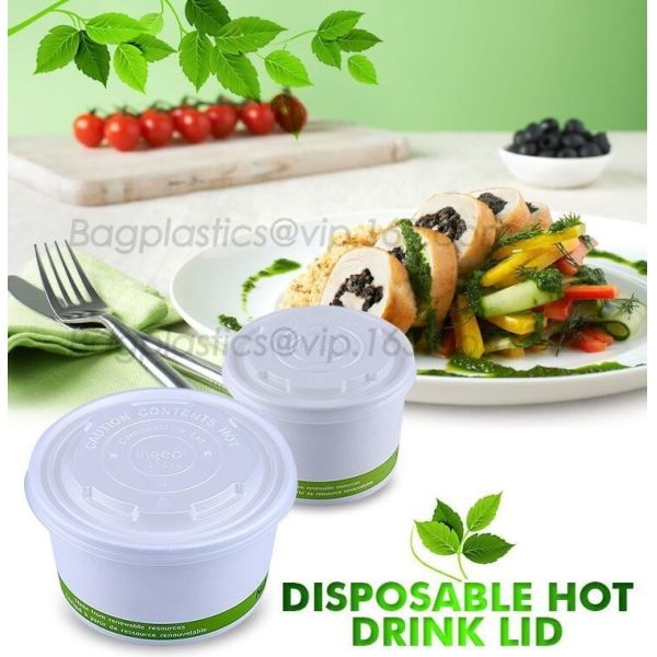 Quality PLA compostable lids, BPI certificated compostable coffee cup lid made in China, Coffee cup with CPLA lid for sale