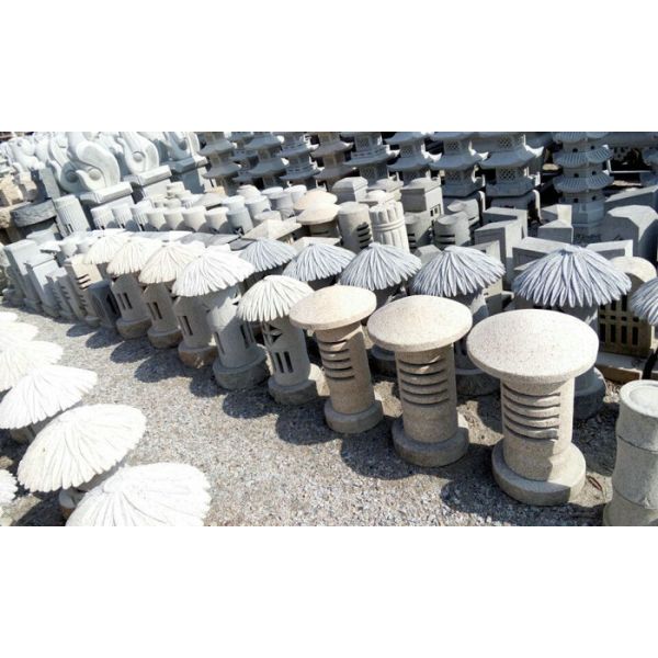 leaf shape small white granite lamp