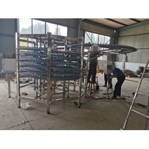 Bakery Bread Cooling Tower Modular Belt Flexible Spiral Conveyor Machine with