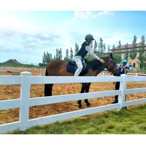 PVC Farm Fence 3 Rails Horse Paddock Ranch Easy Installation