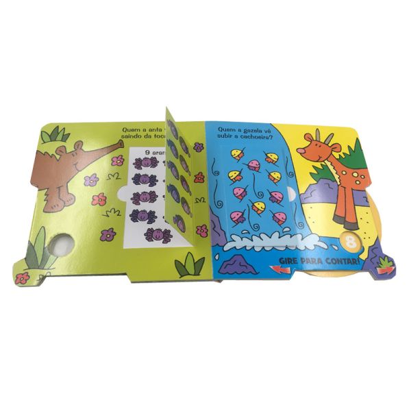 Quality Matte Lift The Flap Board Book With Die Cut Shape / Small Board Books For Toddlers for sale