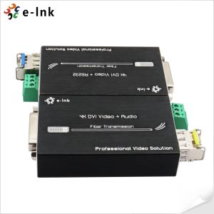 Mini 4K DVI Fiber Optic Extender with RS232