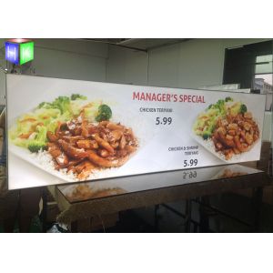 Restaurant Curved Menu Boxes Lighted Menu Board Environmental Protection