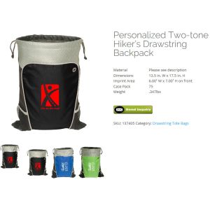 BAGEASE.CN Hiker'S A Sling Nylon Drawstring Backpack Zip Pouch String A Sling