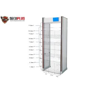 Battery Backup Walk Through Metal Detector Door Frame 24 33 Zones 7 Inch LCD