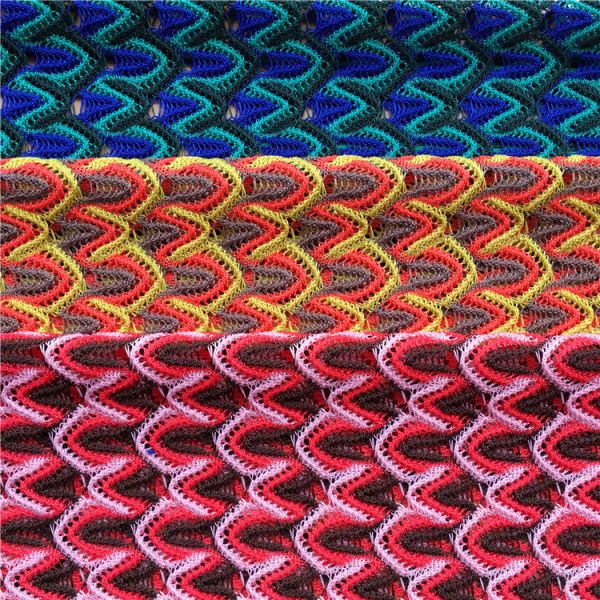 European and American garment knitted polyester jacquard mesh fabric polyester