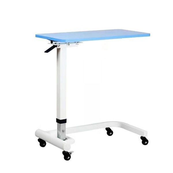 Stainless Steel Adjustable Bedside Table Medical Removable Patient Dining Table