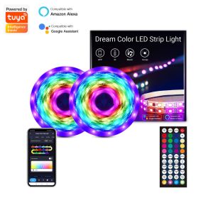 USB Wifi Controlled Led Strip 2 Rolls Of 32.8ft 16 Million Colors
