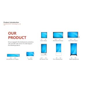 64MB Wall Mounted Digital Signage Poster 24 Inch LCD Monitors Display