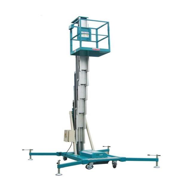 Quality 120kg Power Elevated Work Platform 12m Vertical Mast Boom Lift for sale
