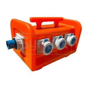 Syntax MS7 Single Phase 16A HDPE Portable Distribution Box IP67 With Breakers