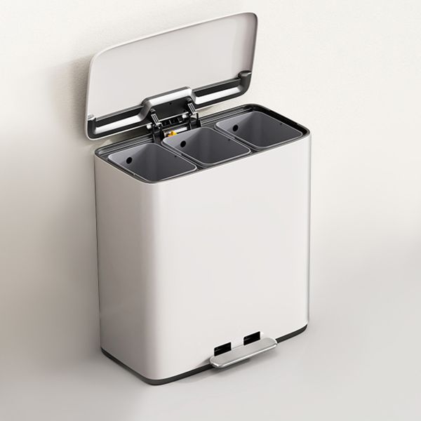 28Lx2 dual compartment trash can Soft Close Recycle Trash Bin Foot Step Trash