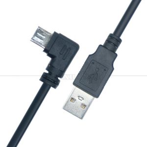 Customization 1m 2m 3m 90 Degree Right Angle Micro B V8 Connector to USB
