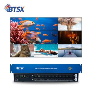 Wholesale Bitvisus 4K60 8 in 9 Out Video Wall Controller Rs232 HDMI/DP Network Web Control 2x2 Video Wall Matrix Controller from china suppliers