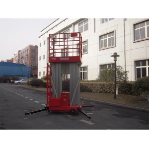 Dual Mast Hydraulic Aerial Work Platform Manual Push Around 8 Meter Platform